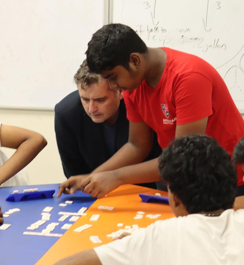 Teacher Guiding Student at AWS